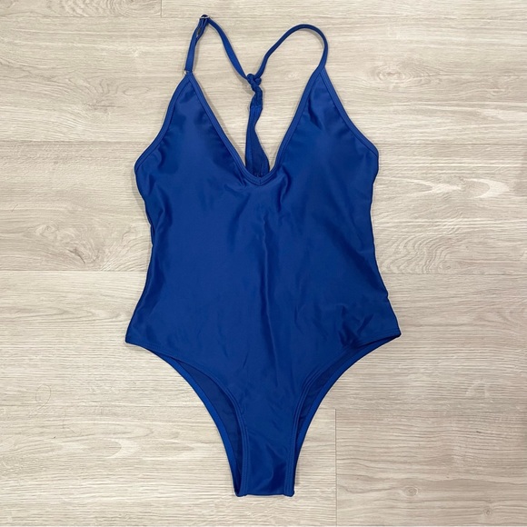 Tie Back One Piece Bathing Suit - Picture 1 of 6